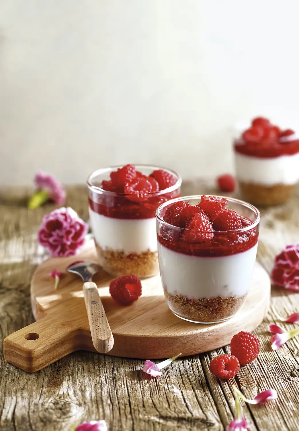 Compota de fresas con yogur y muesli