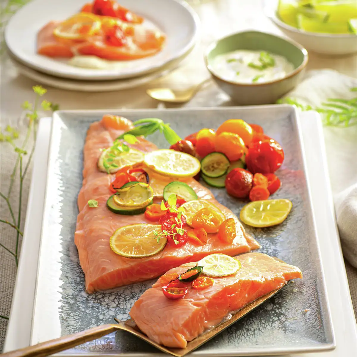 Salmón macerado con cítricos