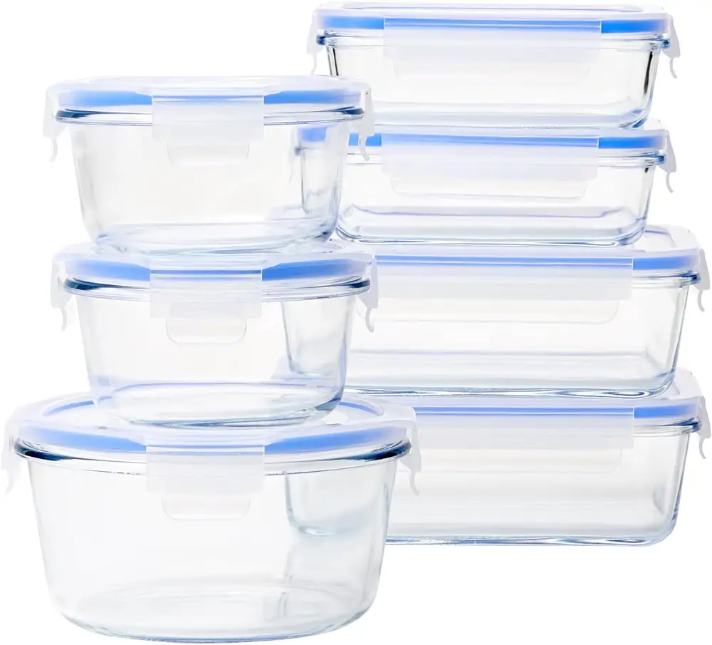 Amazon Basics Recipientes de cristal para alimentos (14 unidades)