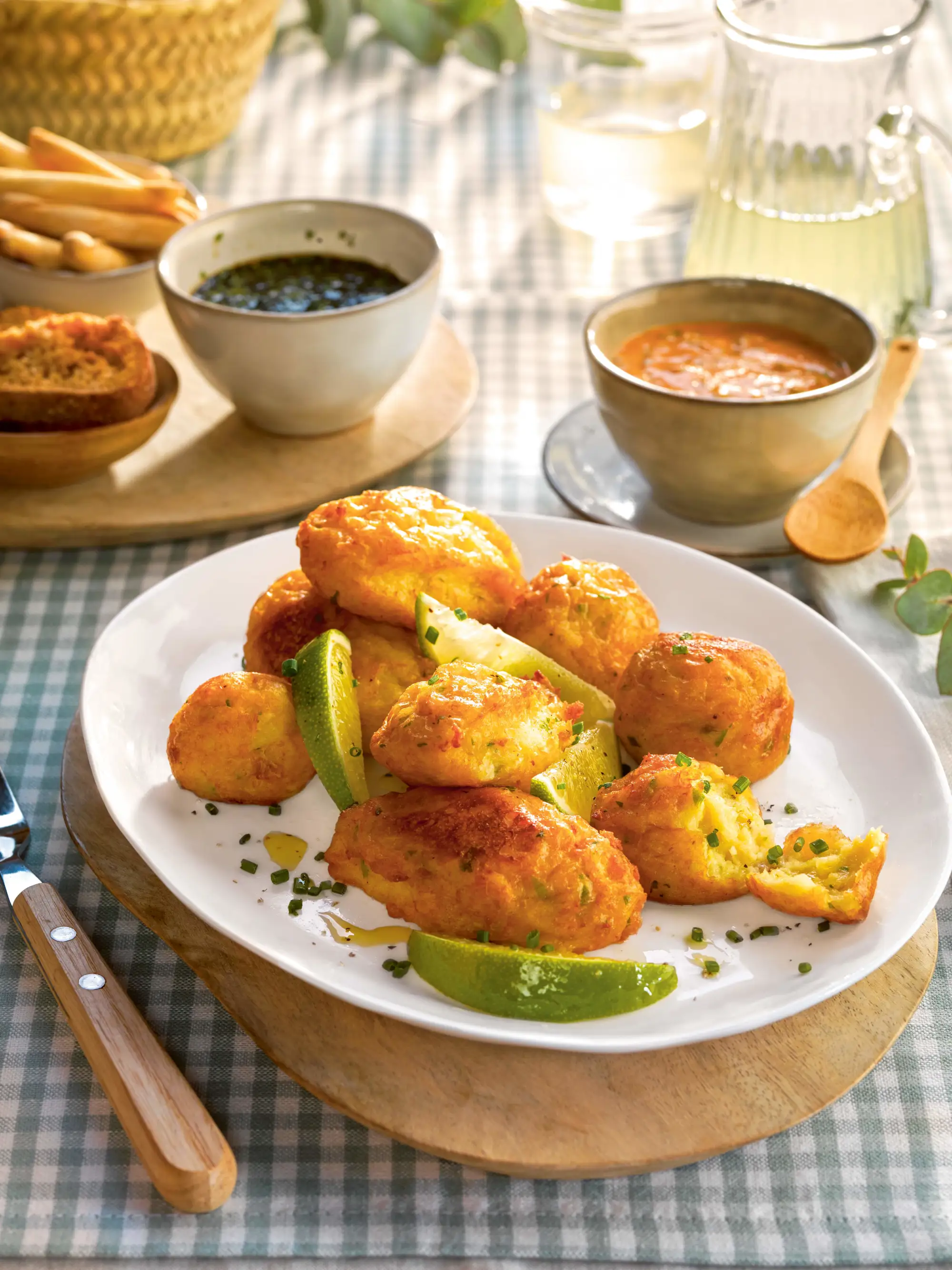 cenas con pollo Buñuelos de pechuga de pollo y puerro