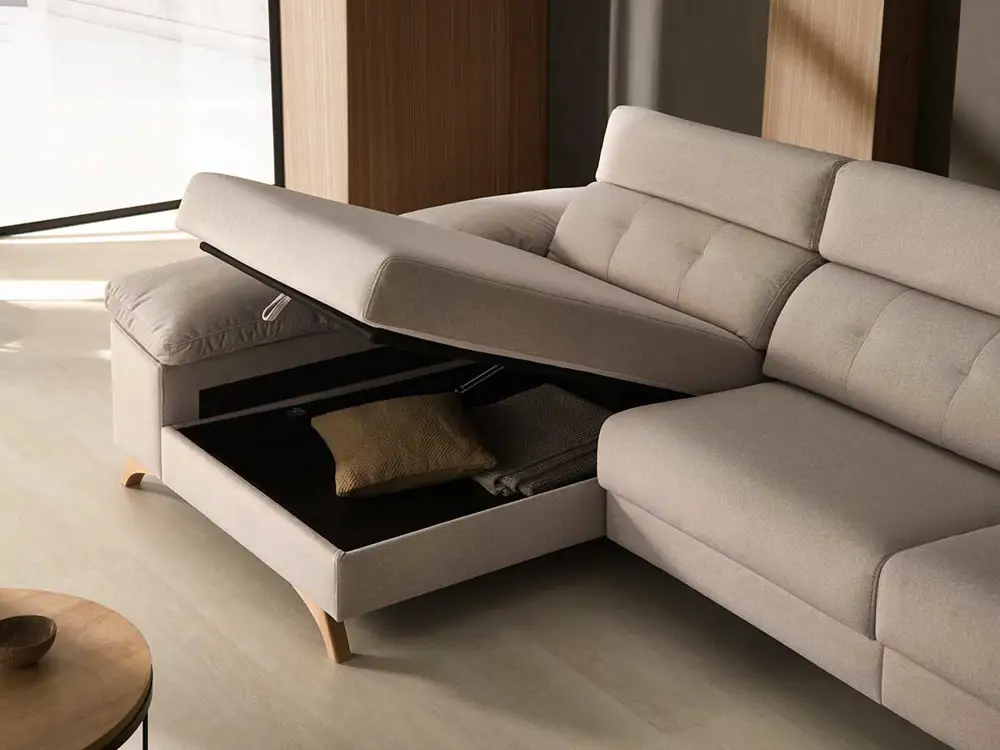 detalle brazo sofa chaiselongue oporto