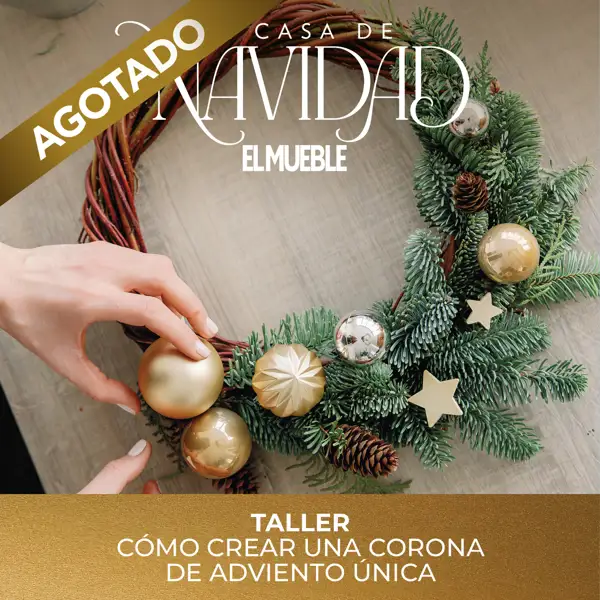 Aprende a hacer una corona de Adviento de estilista en La Casa de Navidad de El Mueble ¡y llévate la tuya!