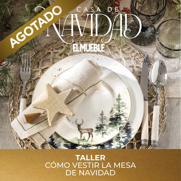 Apúntate al taller "Cómo vestir la mesa de Navidad" y aprende los mejores trucos de estilista en La Casa de Navidad de El Mueble