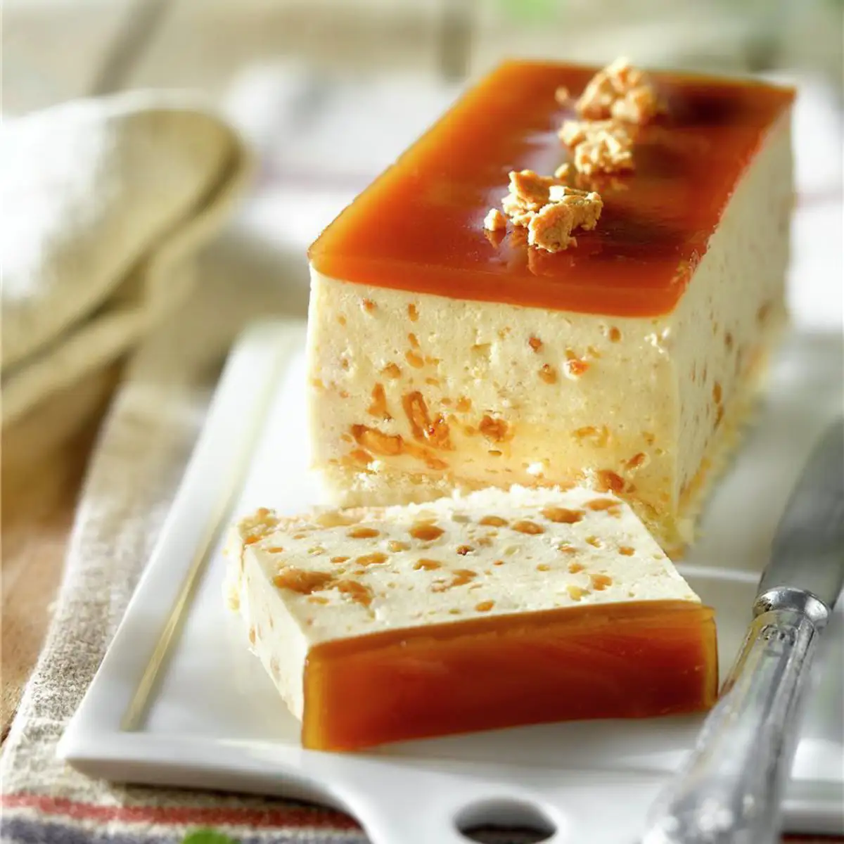 Semifrío de turrón con toffee