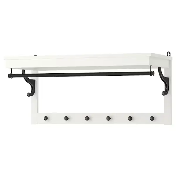 Hemnes perchero estante blanco de IKEA