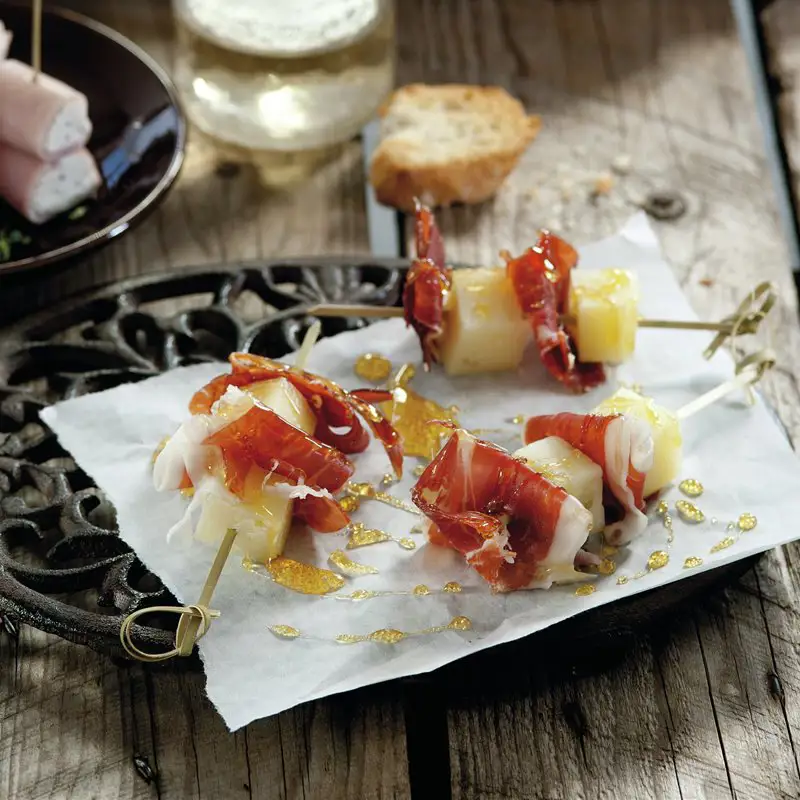 Jamón ibérico con queso curado