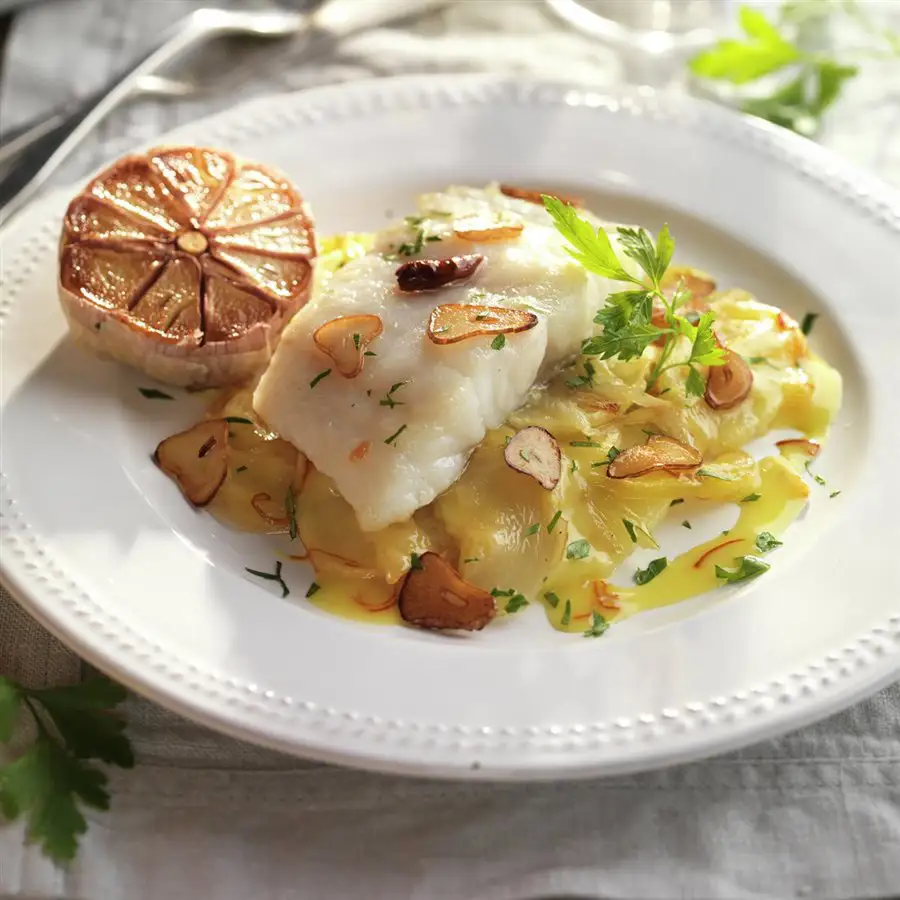 Bacalao al horno con patatas