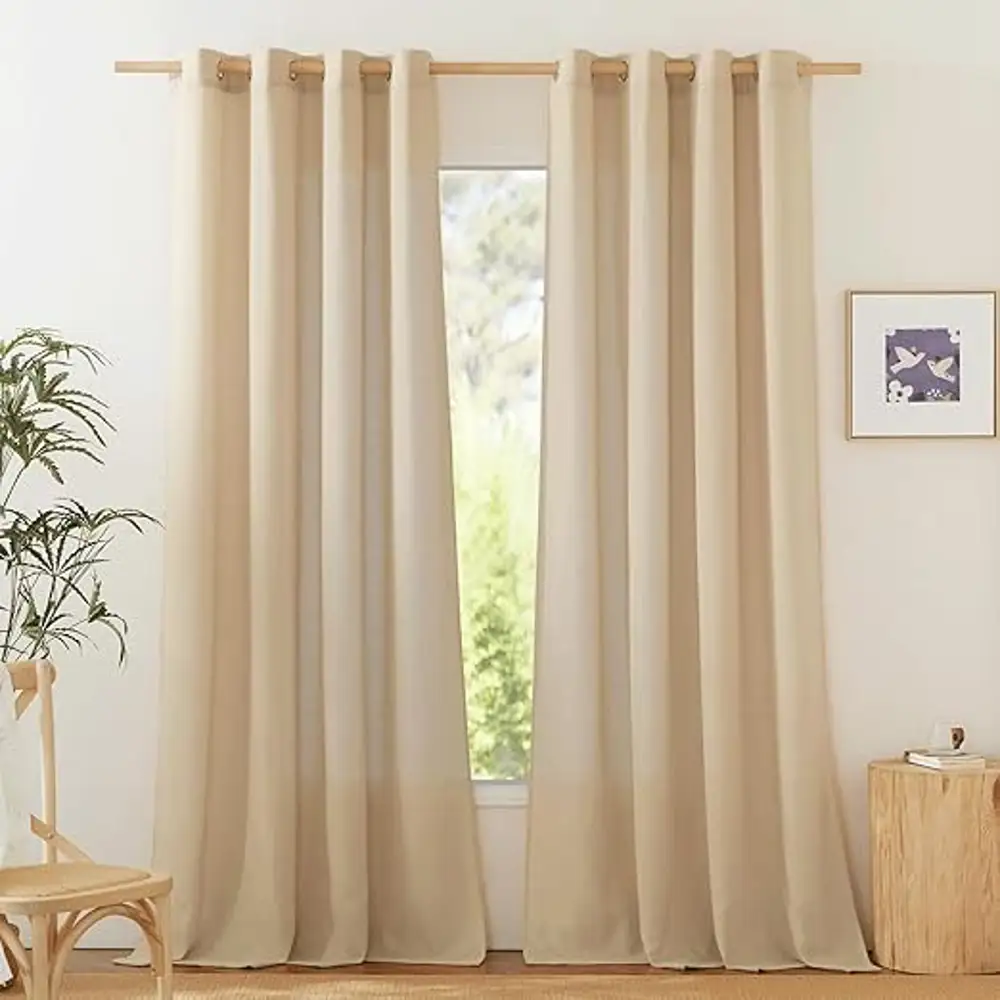 Cortinas lisas camel