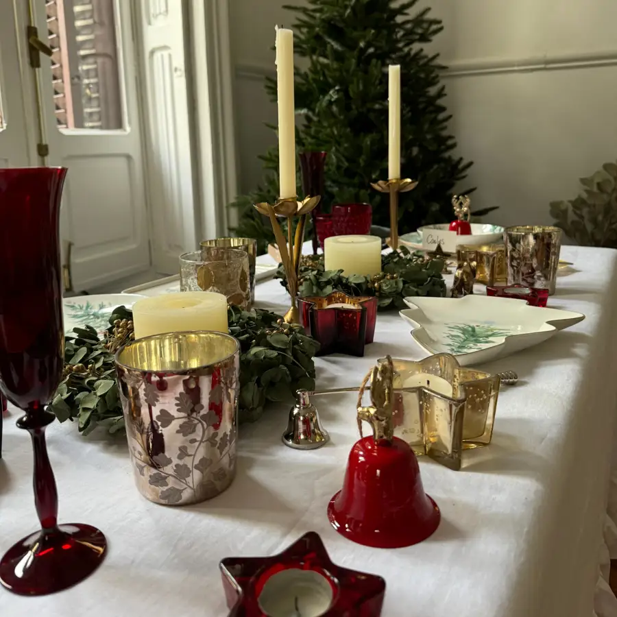 Mesa de Navidad decorada por El Corte Inglés