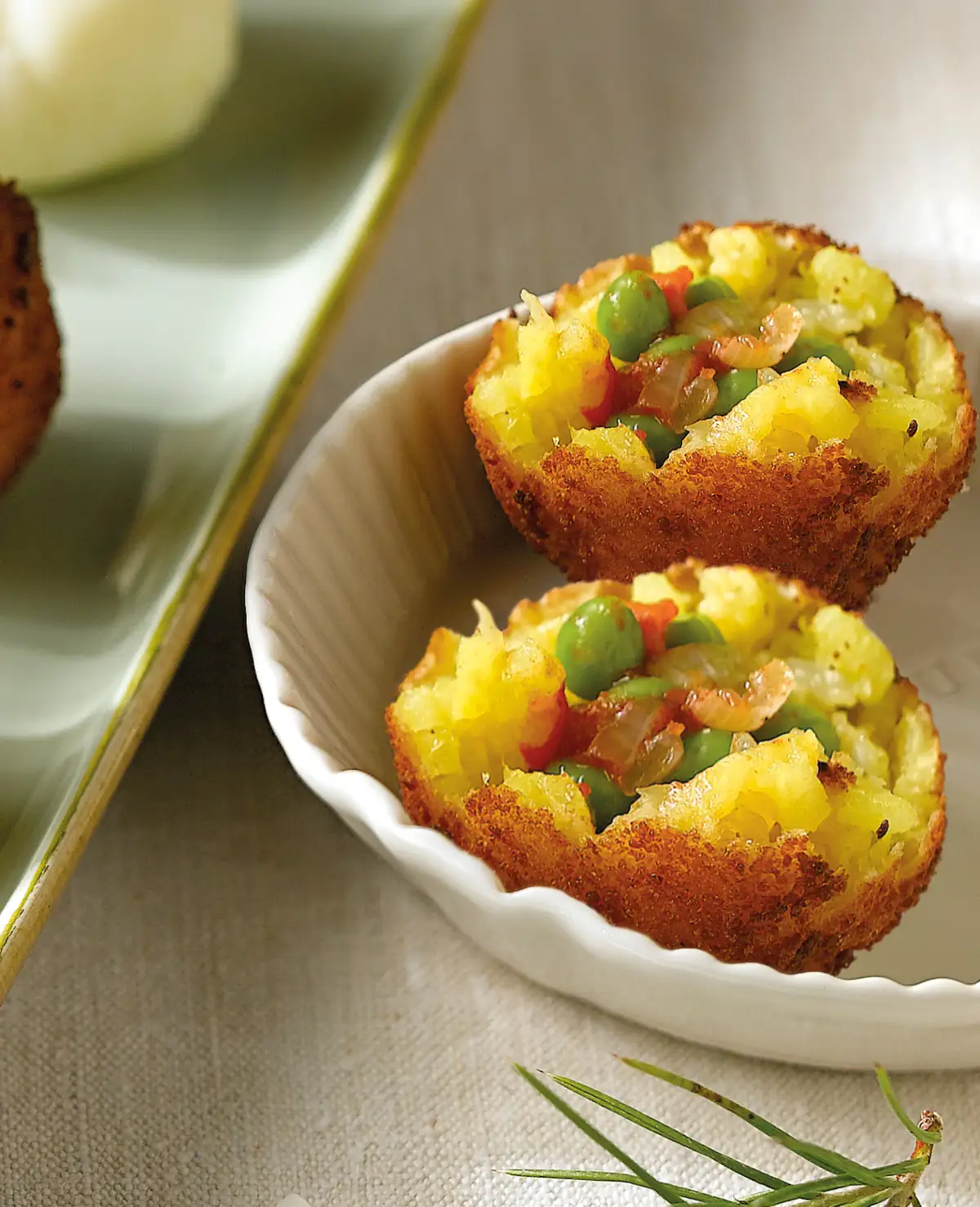 Arancini: Bolitas de arroz con verduras y queso