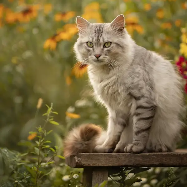 Gato en el jardín