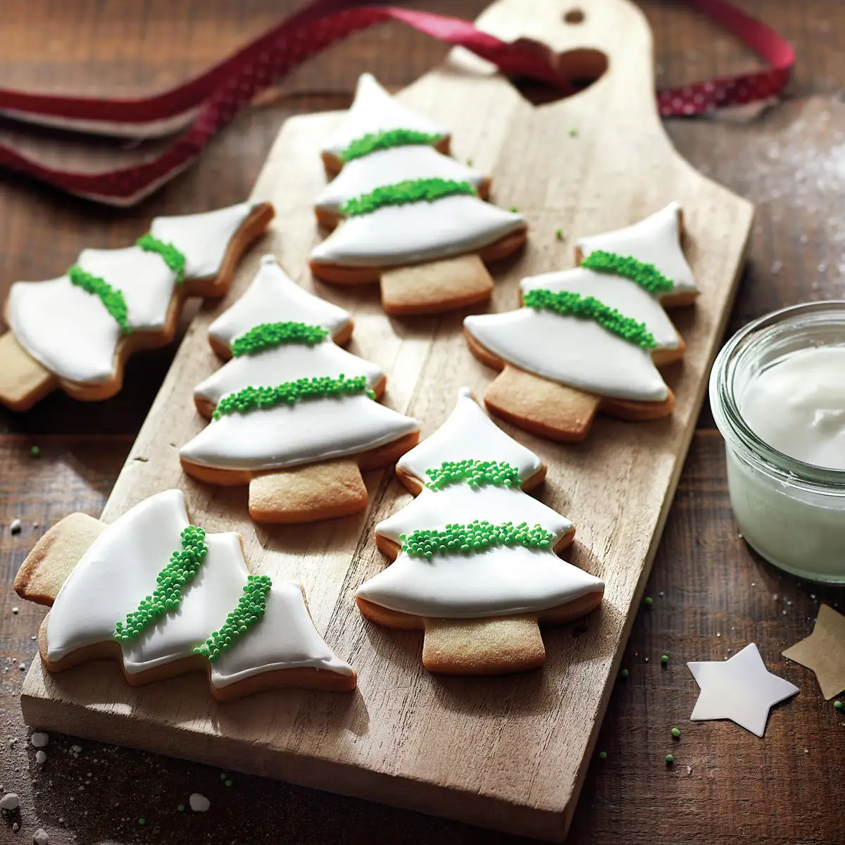 Galletas de mantequilla con forma de abeto