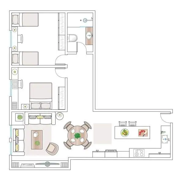 El plano de la casa