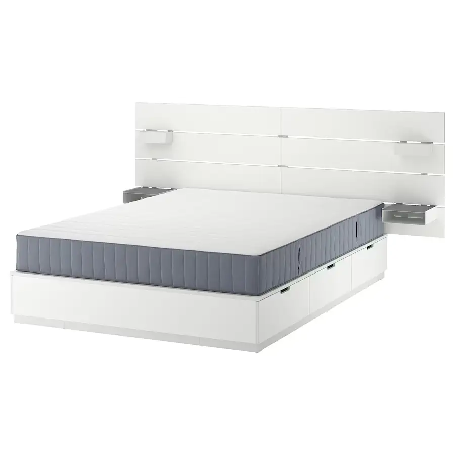 Estructura de cama con almacenaje y cabecero Nordli de IKEA