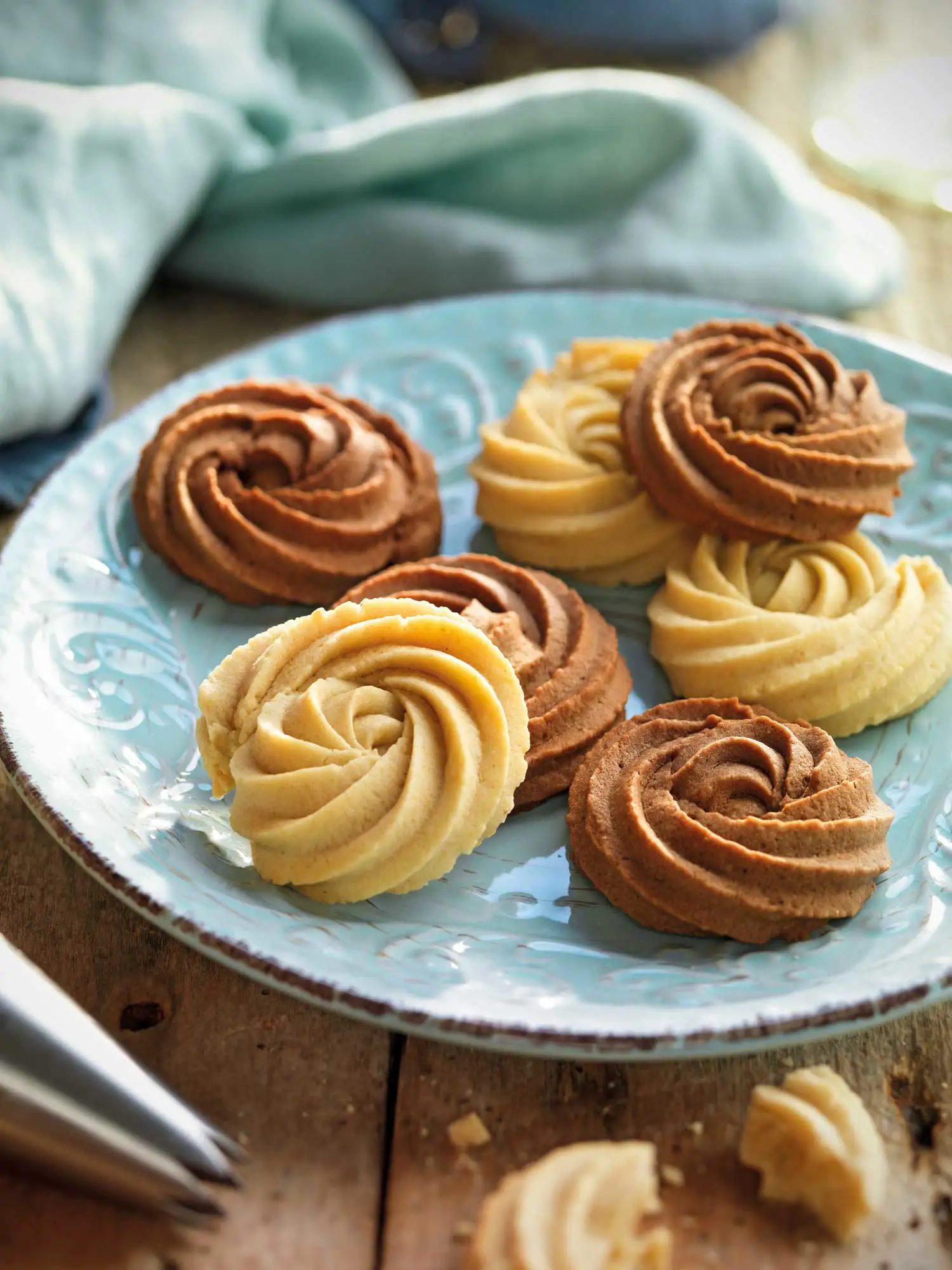 Galletas de vainilla y chocolate.