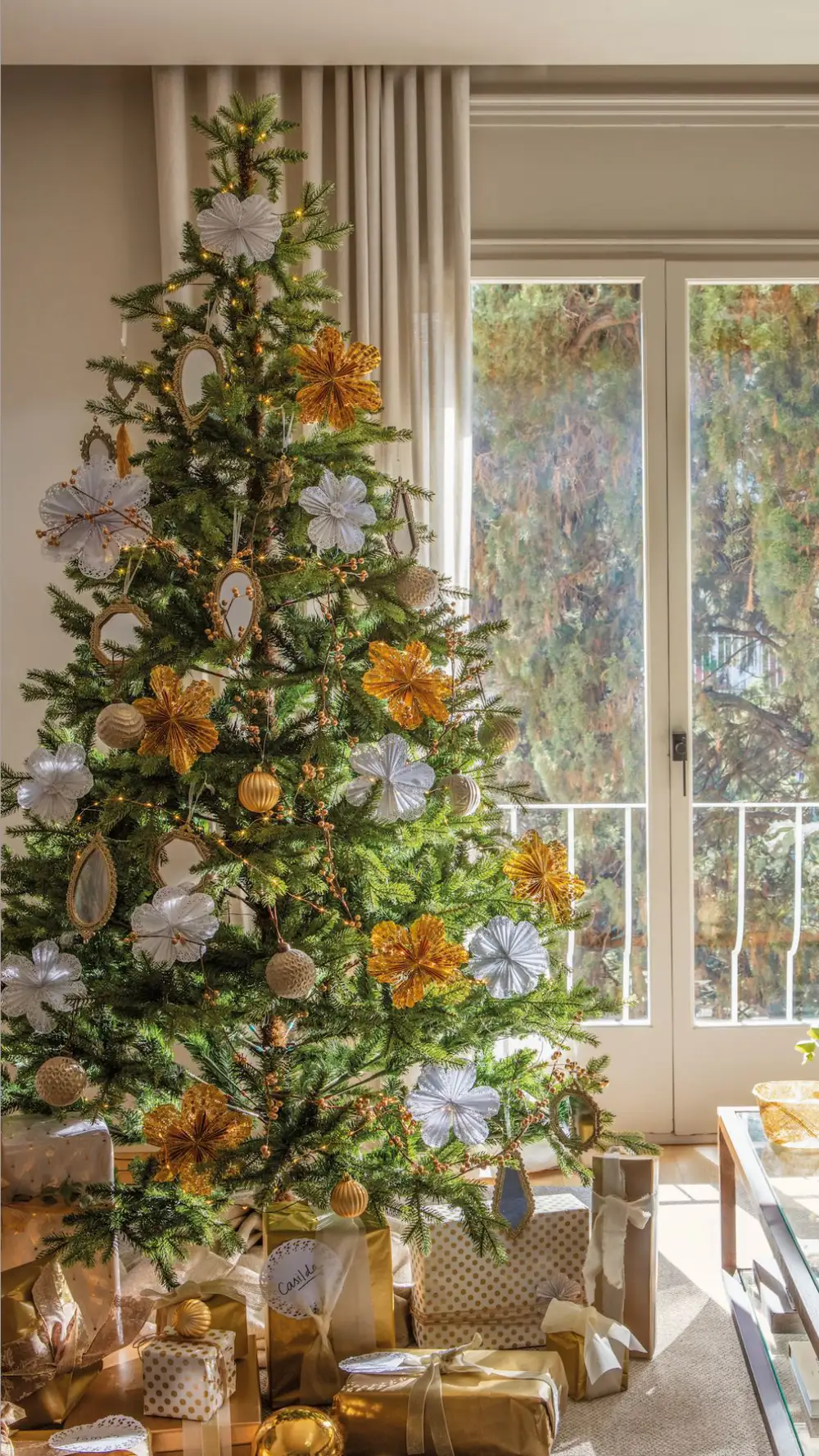 Arbol de Navidad adornos estrella.