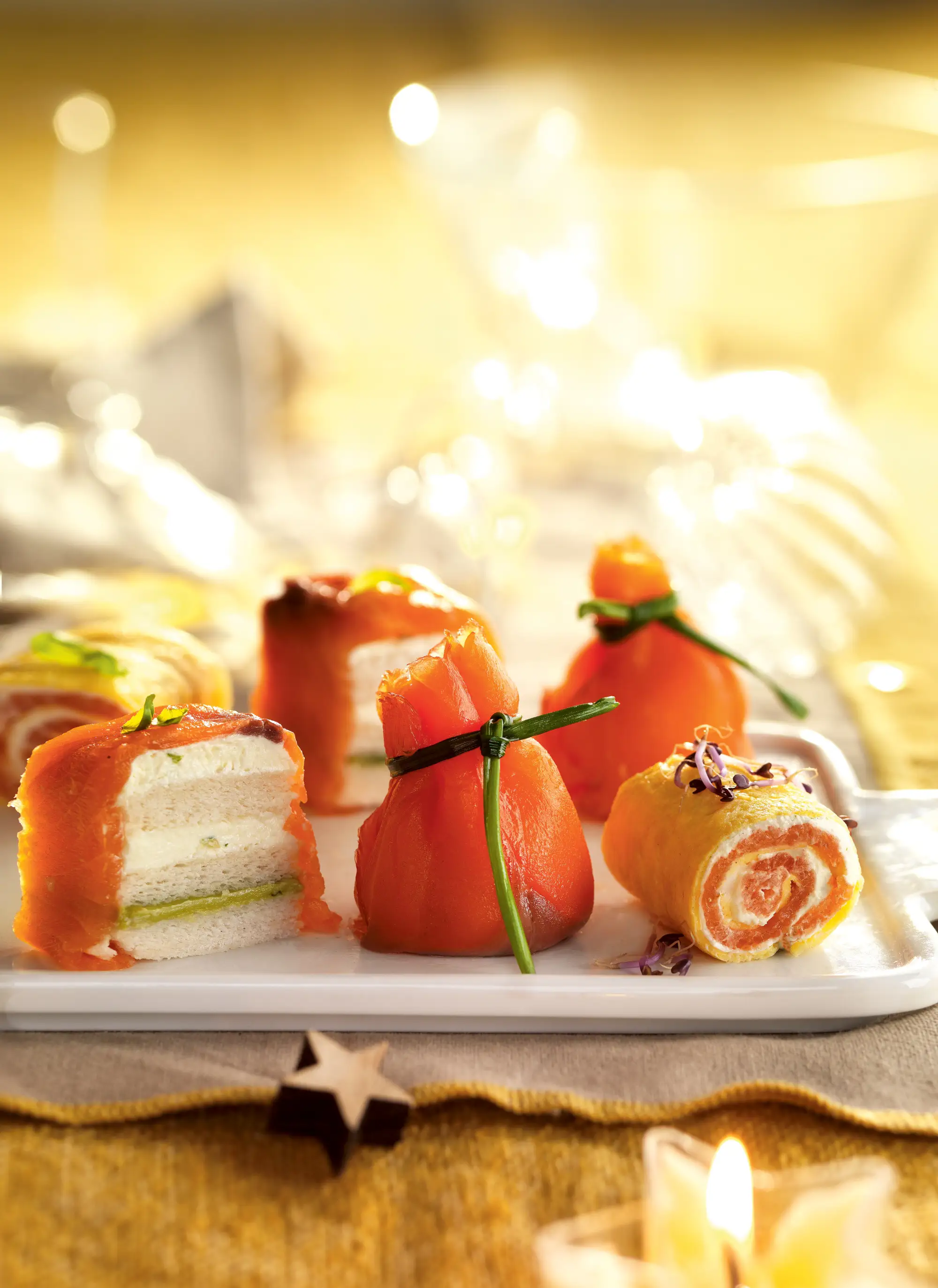 Canapés de salmón