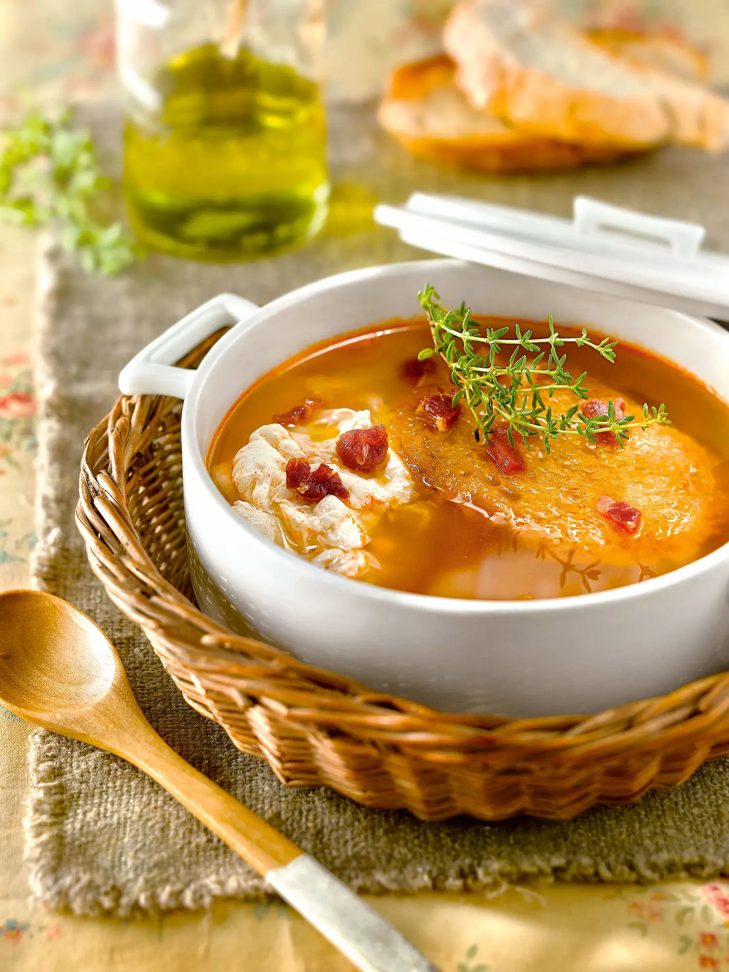 recetas de sopa de pollo sopa de ajo con pimentón