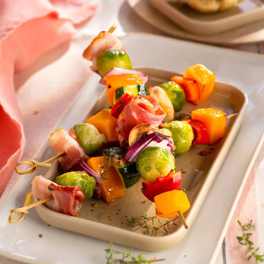 brochetas de verduras y beicon b0d92fb5 00539414