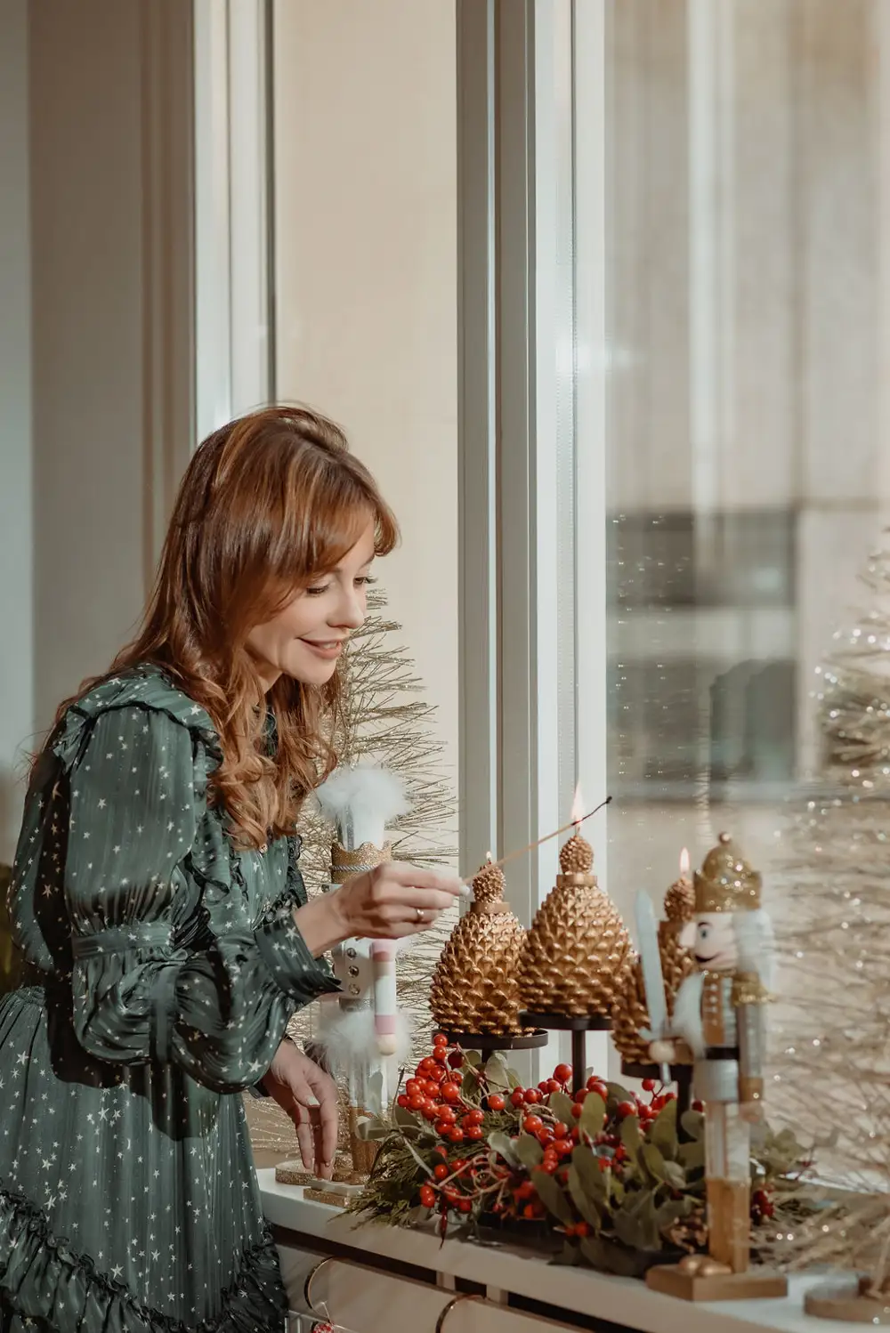 Toti Levy preparando la casa para los invitados en Navidad