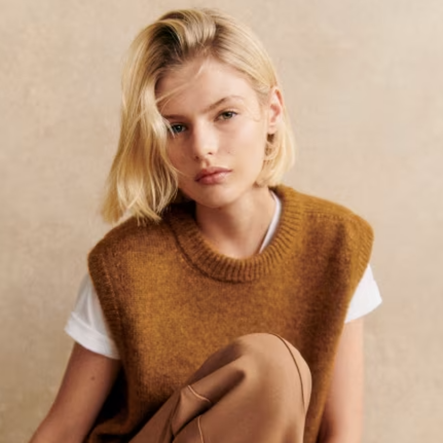 jersey marron sezane