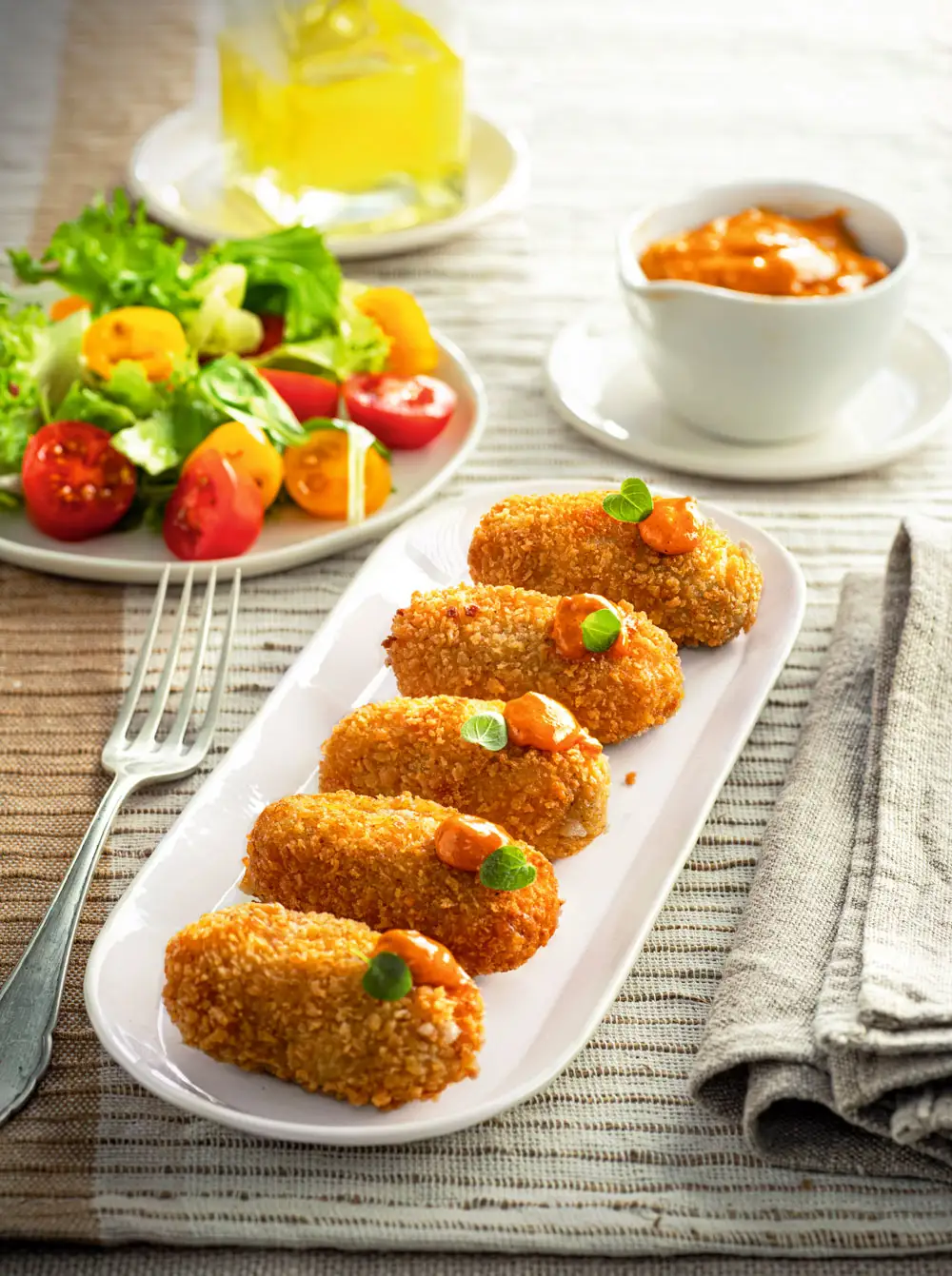 menú semanal 3 Croquetas de pollo