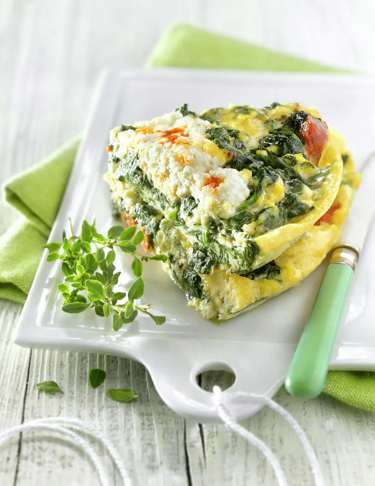 Tortilla de verduras y queso