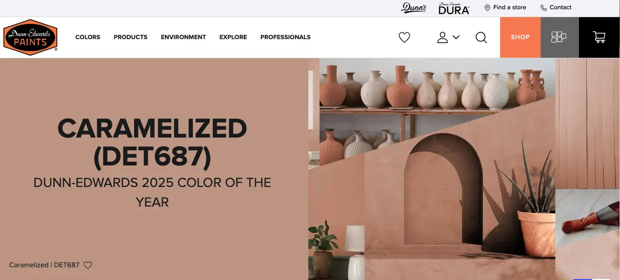 Dunn-Edwards Caramelized, color del año 2025