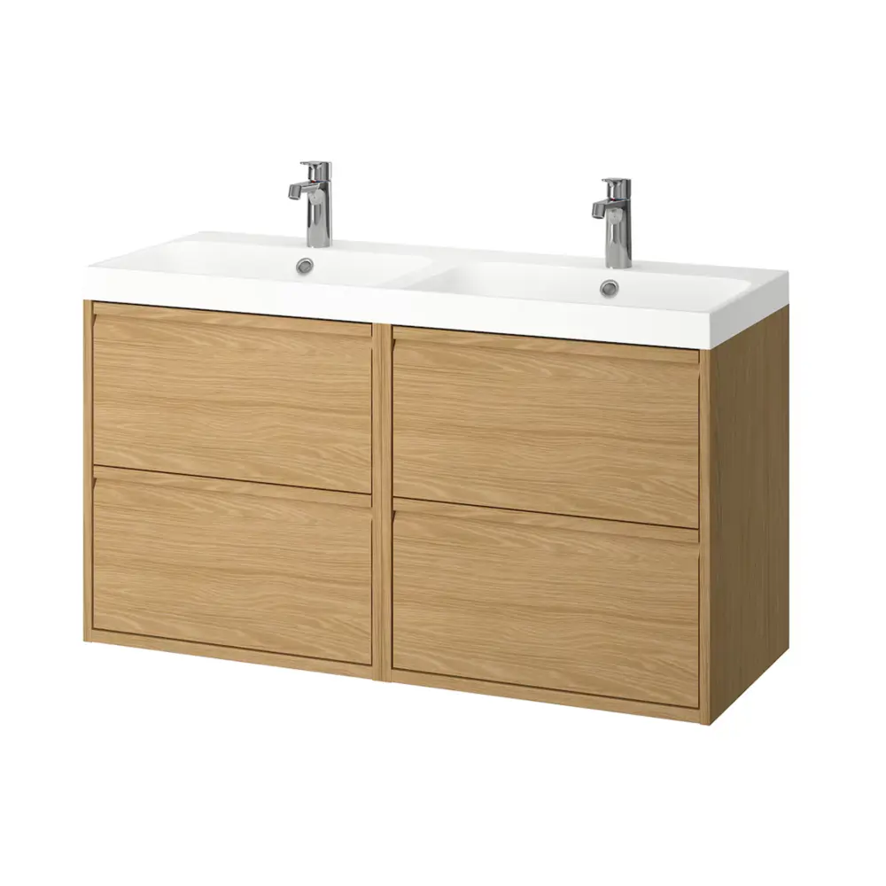 mueble baño doble madera IKEA ÄNGSJÖN