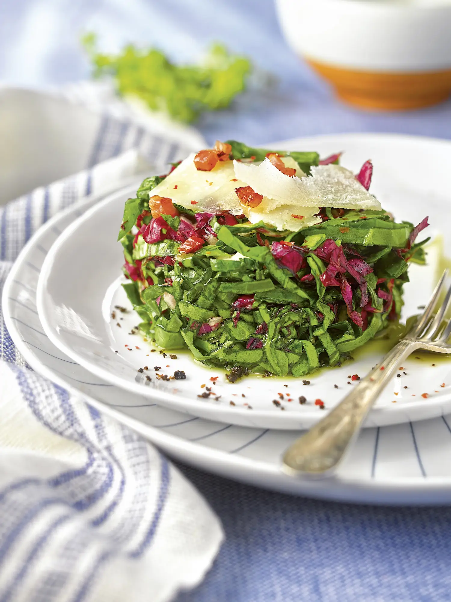 menú semanal 7 ensalada de espinacas con queso