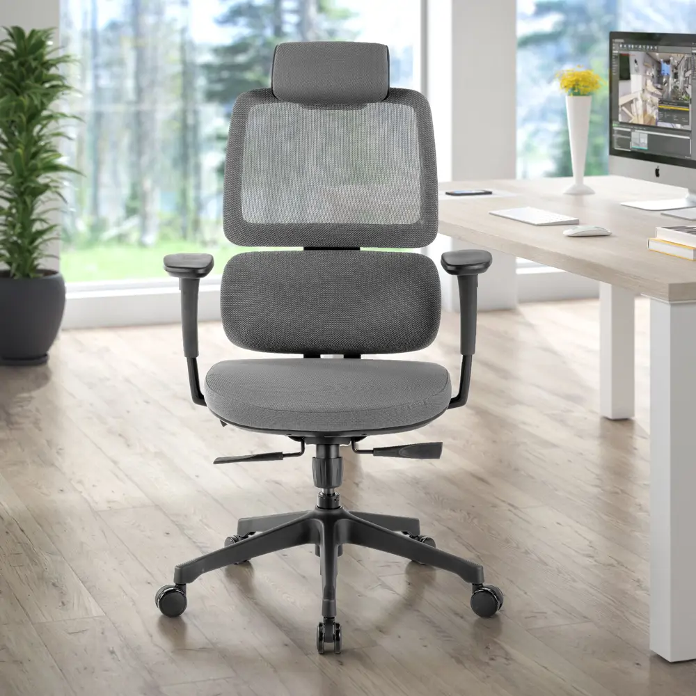 silla ergonomica focus reposacabezas doble cojin lumbar