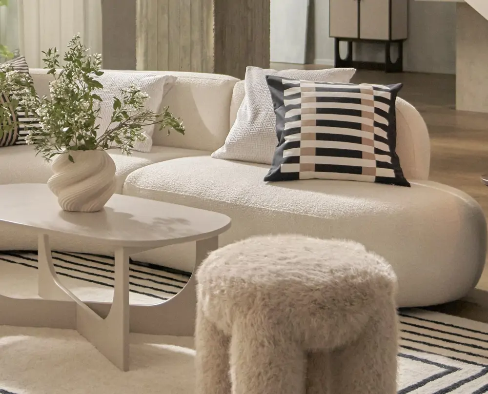 Salón nórdico con piezas de H&M Home