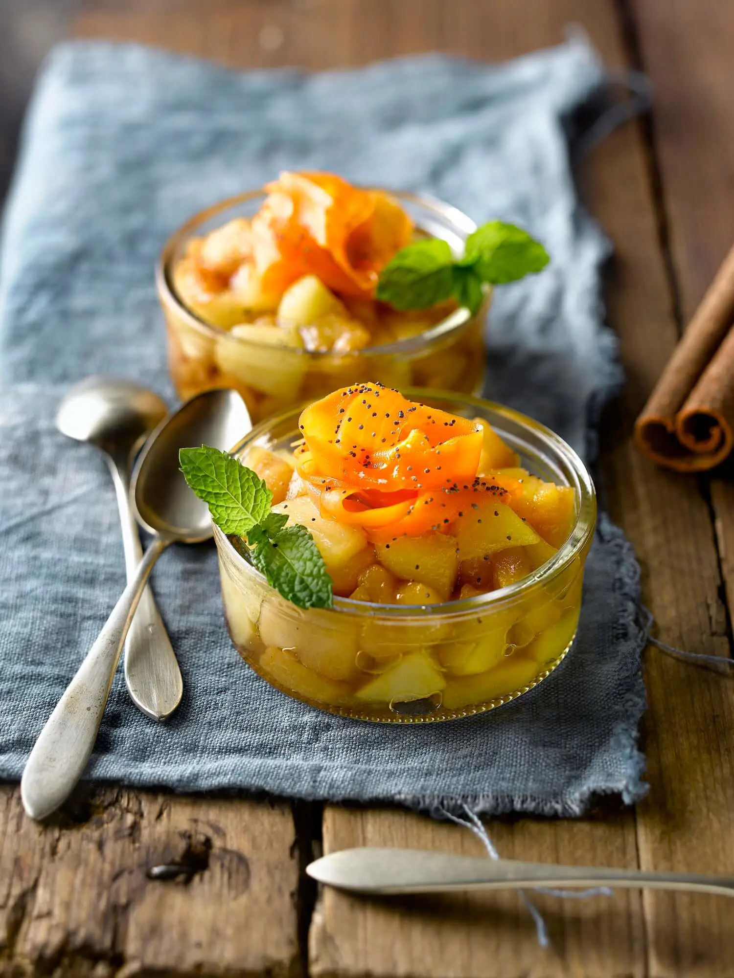 postres de invierno con manzana Compota de manzana y pera