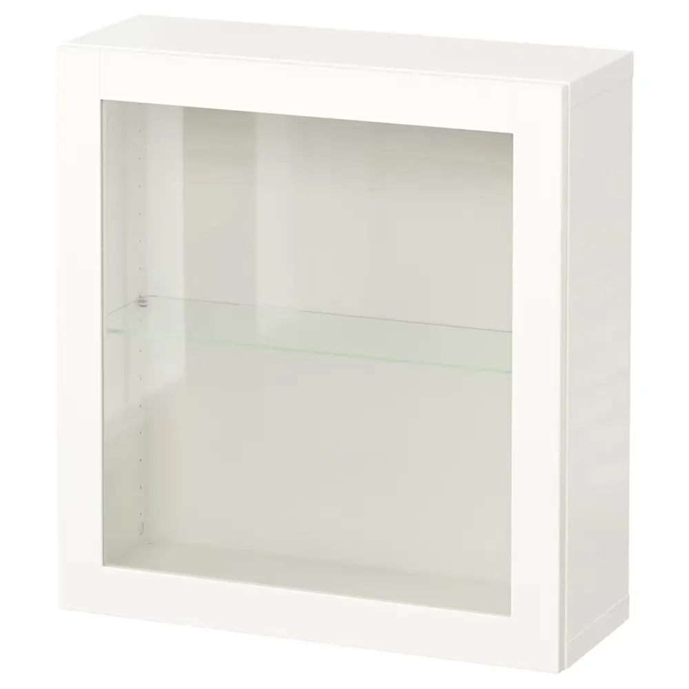 Mueble de almacenaje con riel y vidrio