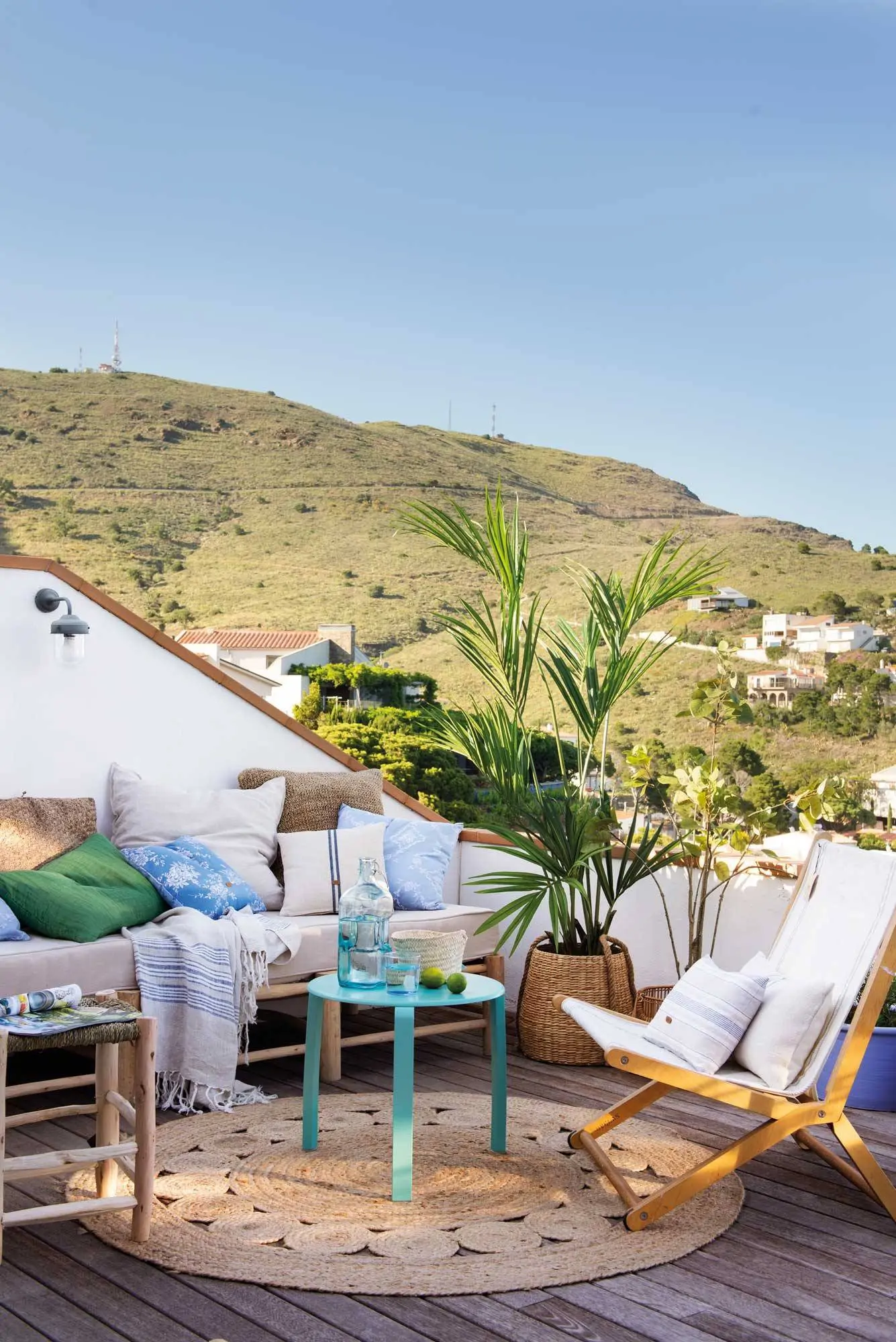 Una palmera en maceta para rincones vacíos