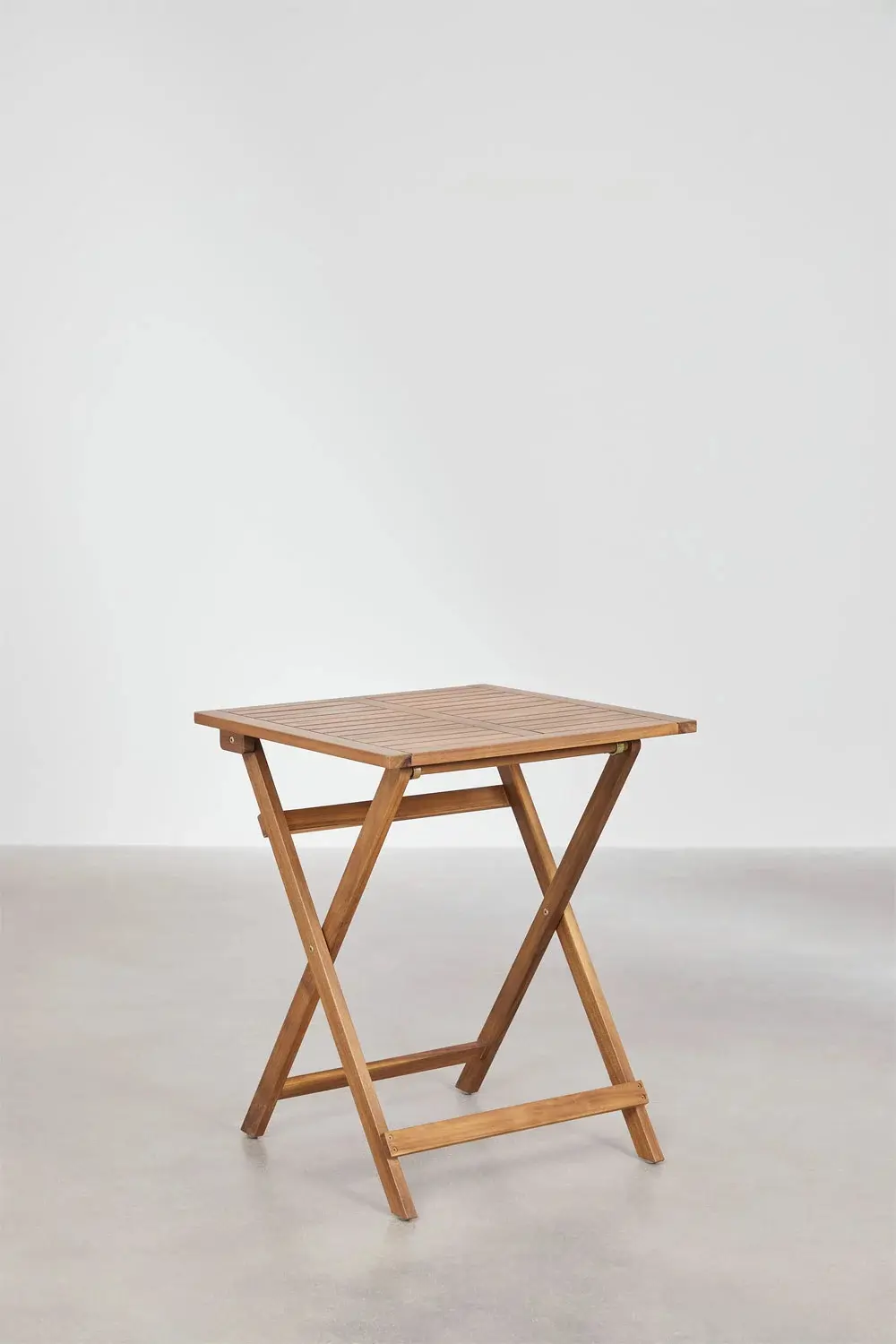 Mesa pequeñita plegable de madera de acacia