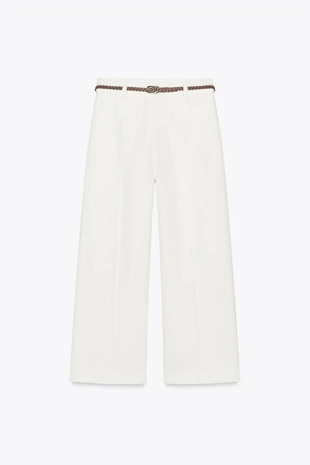 Pantalón culotte de color blanco