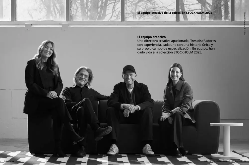 diseñadores y equipo creativo de la coleccion stockholm de IKEA