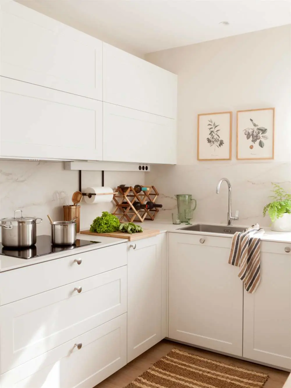 cocina muebles claros 