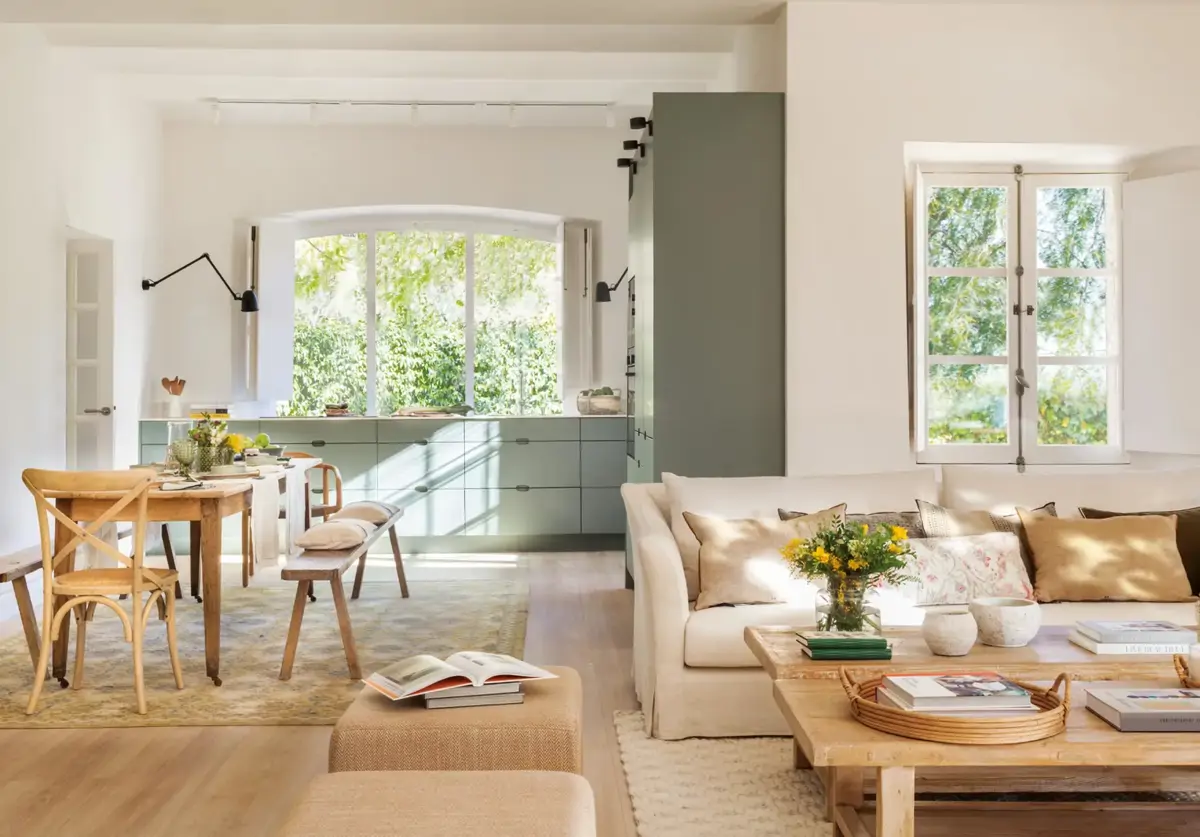 cocina verde abierta al salon 3728e001 00572389