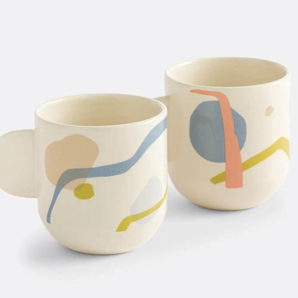 Lote de 2 mugs estampados