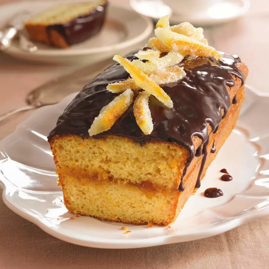 bizcocho de naranja y chocolate