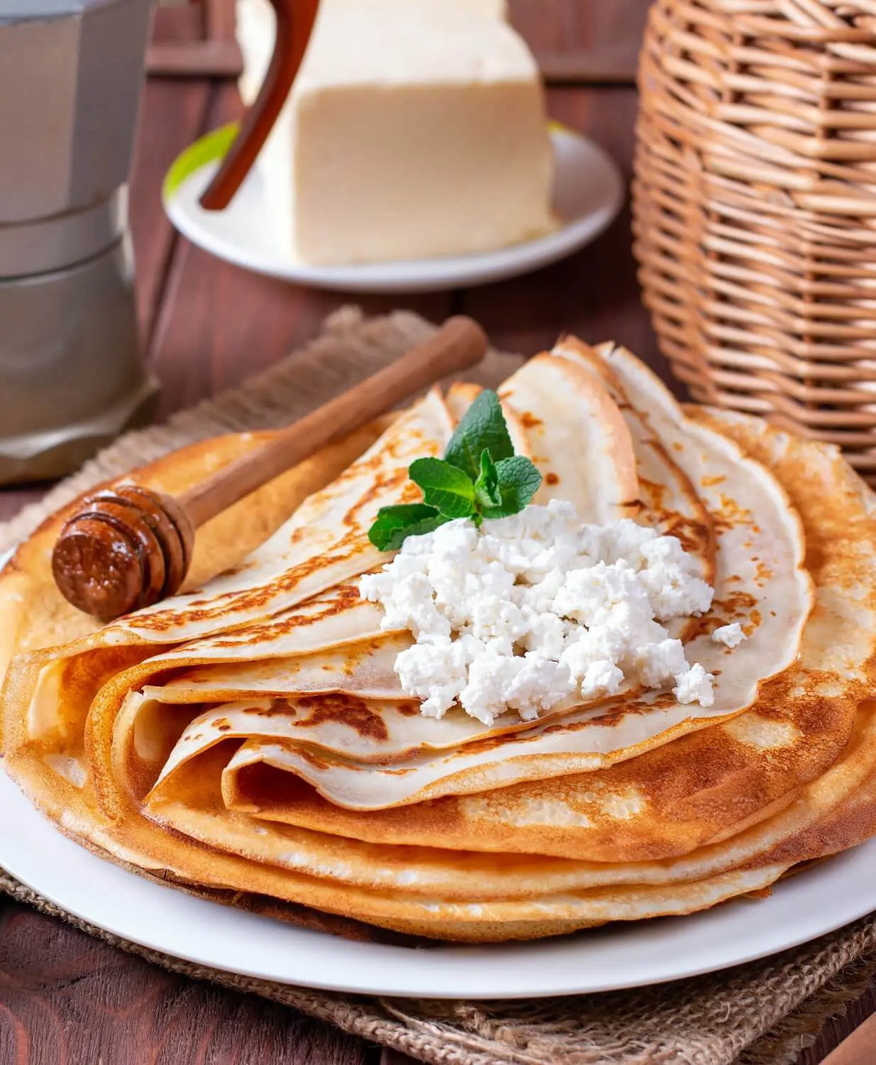 desayunos saludables creps con queso cottage