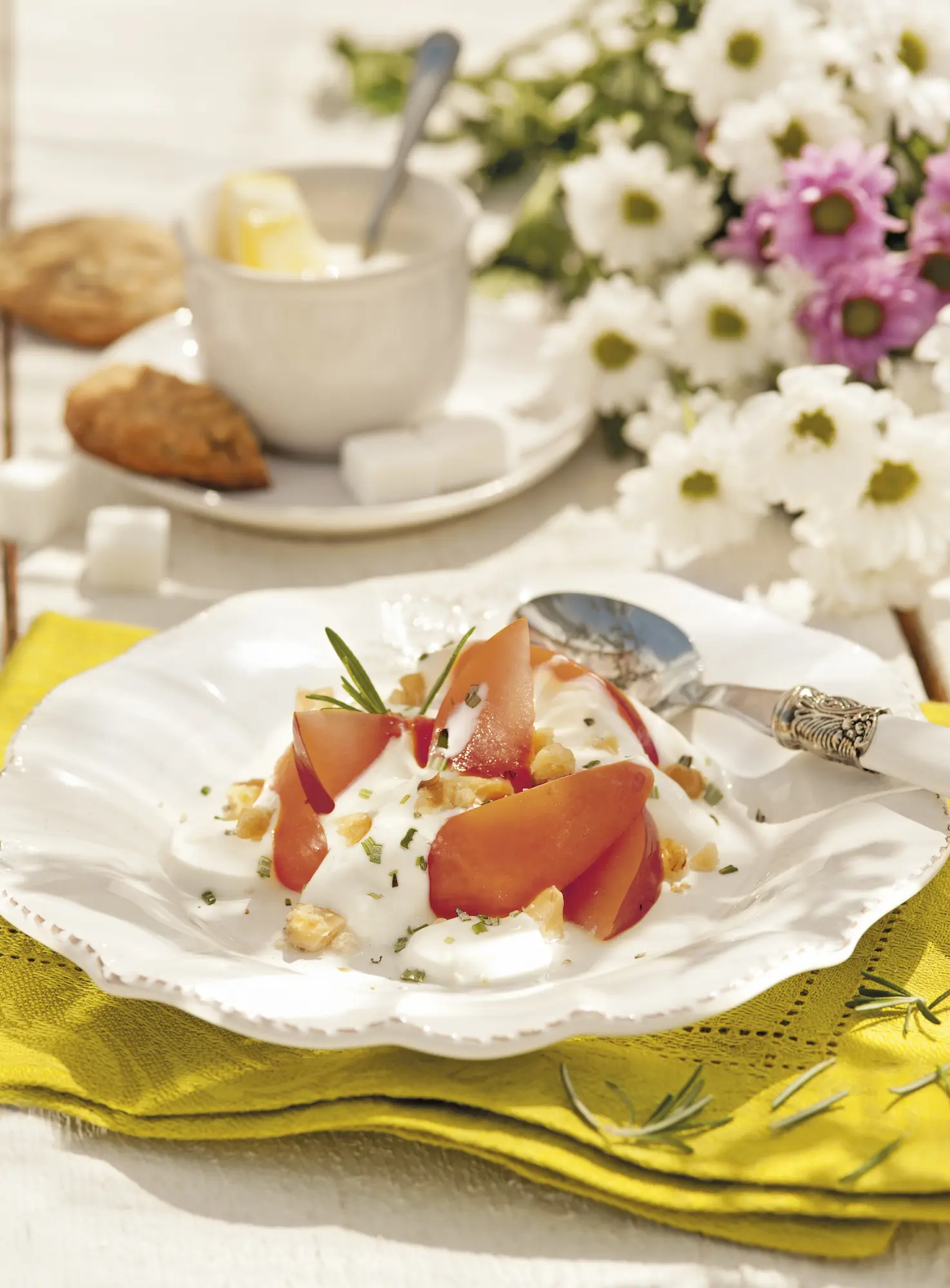 desayunos saludables Ciruelas con yogur