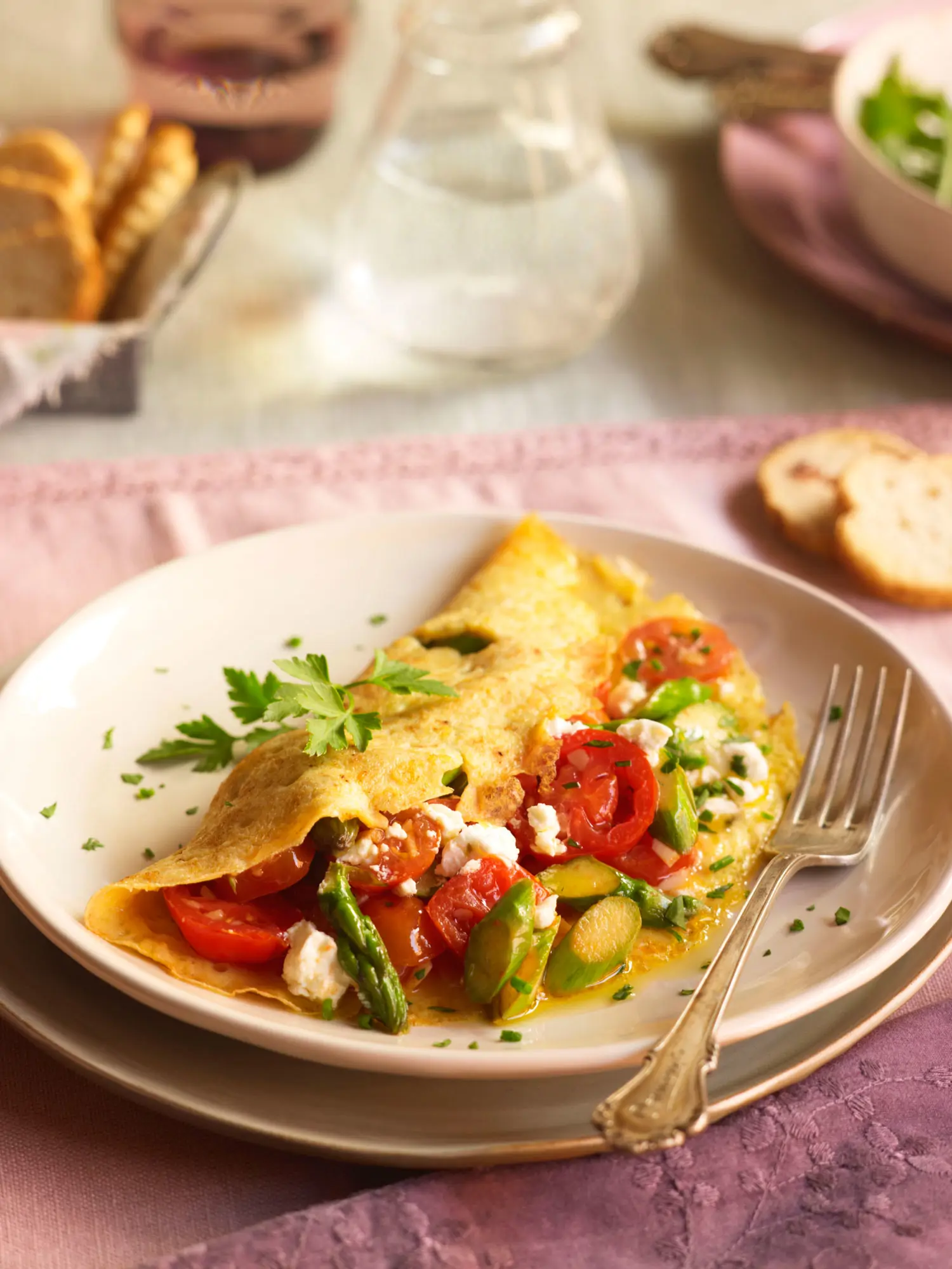 desayunos saludables Tortilla de clara de huevo y verduras