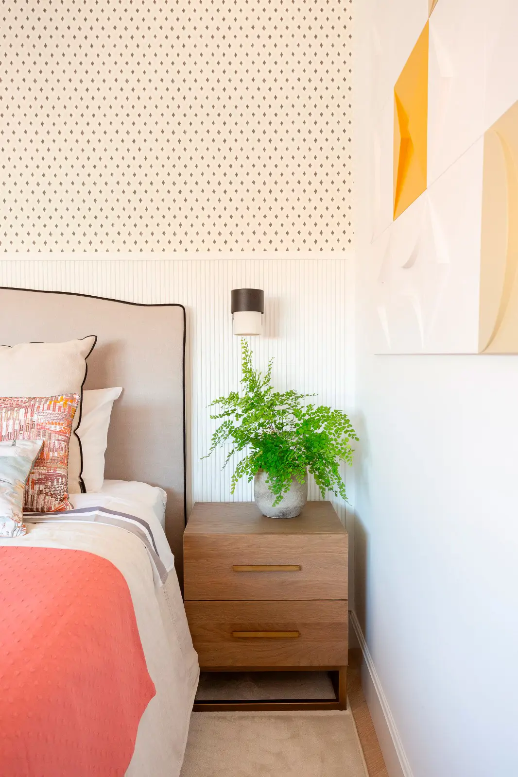 Dormitorio diseñado por María del Valle Interiorismo