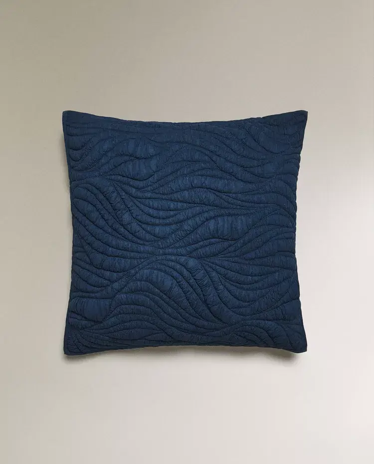 Funda de cojín de color azul oscuro