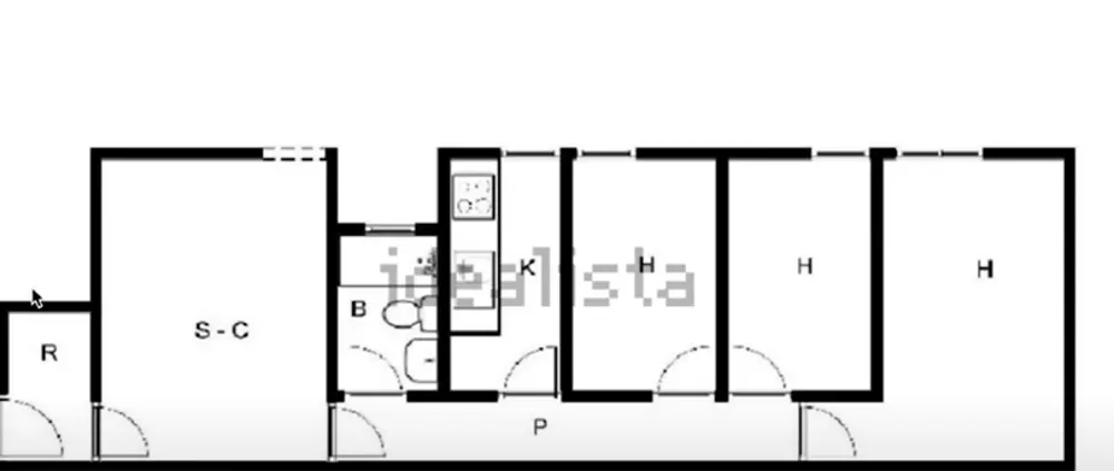 Plano distribución casa esquina