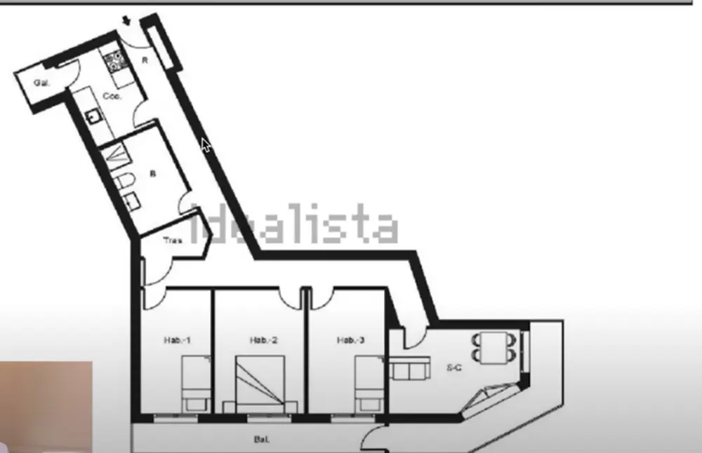Plano distribución casa tubo