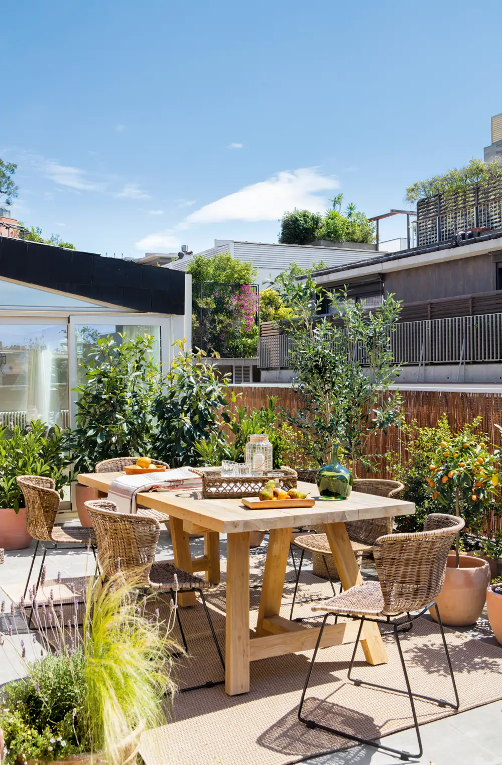 terraza exterior plantas primavera